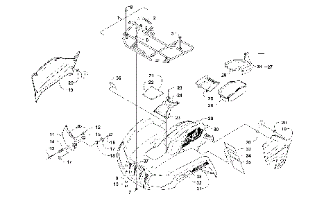 FRONT RACK, BODY PANEL, AND HEADLIGHT ASSEMBLIES [301134]
