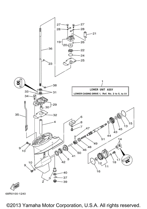 LOWER CASING DRIVE 1