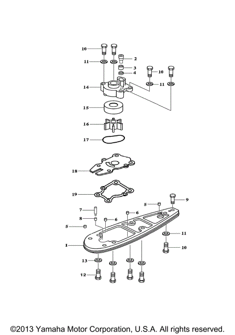 WATER PUMP ADAPTER F40J