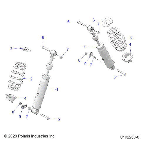 SUSPENSION, FRONT SHOCK - A26SHY57AL/AS (C102260-8)
