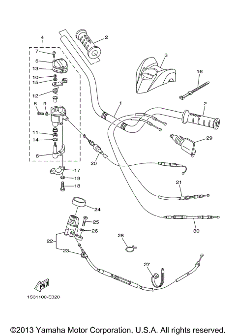 STEERING HANDLE CABLE
