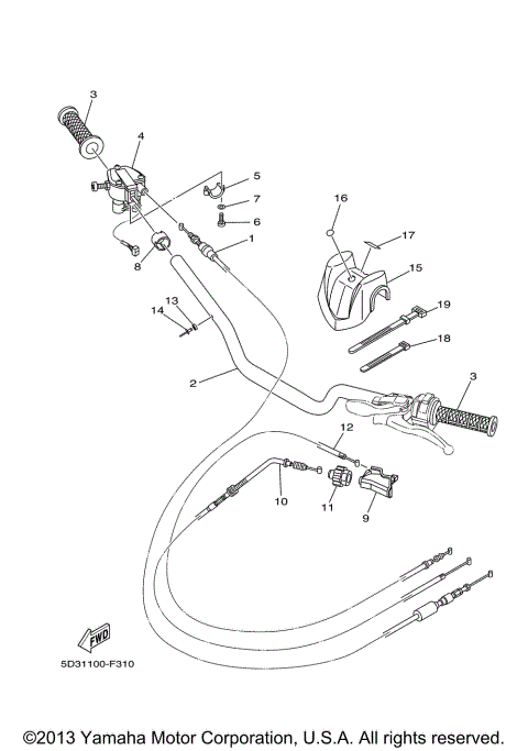 STEERING HANDLE CABLE