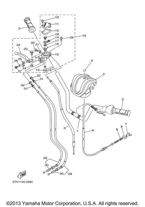 STEERING HANDLE CABLE