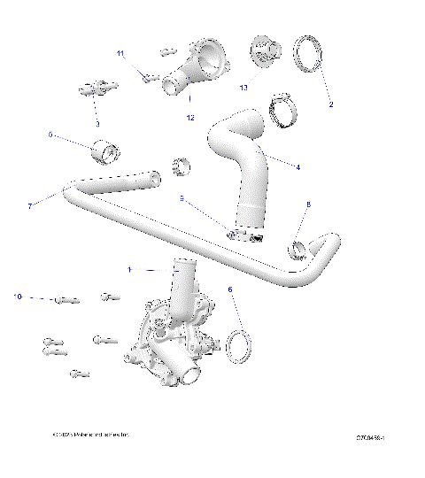 ENGINE, WATERPUMP AND BYPASS - R25RSY99AF/BF/AK/BK/AS/BS/AL/BL/AP/BP/A9/B9 (C700459-1)