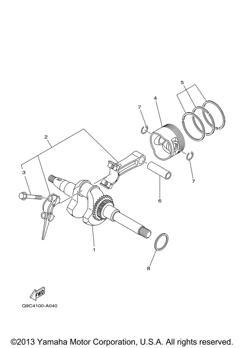 CRANKSHAFT PISTON 1 YP20TA