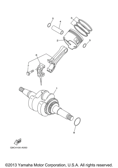 CRANKSHAFT PISTON 2 YP30TA