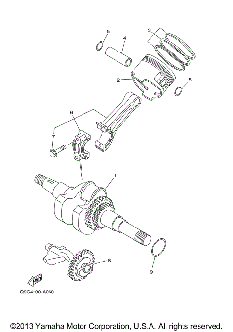 CRANKSHAFT PISTON 3 YP40TA