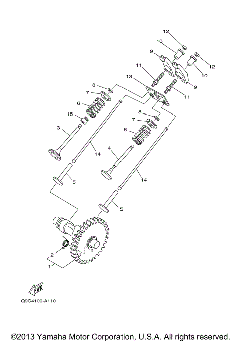 CAMSHAFT VALVE 2 YP30TA