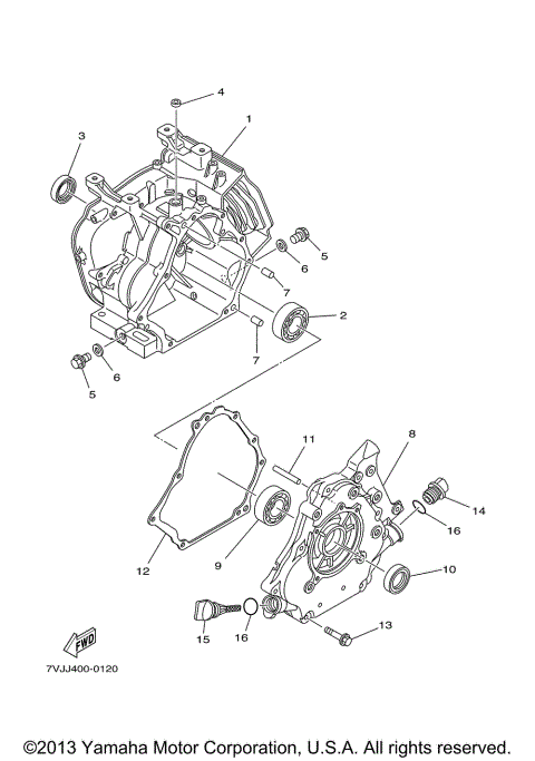 CRANKCASE 2 YP30TA