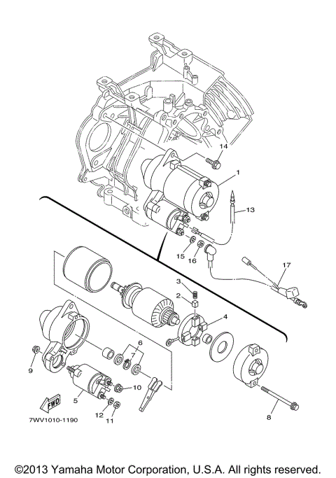 STARTING MOTOR ELECTRIC START MODEL