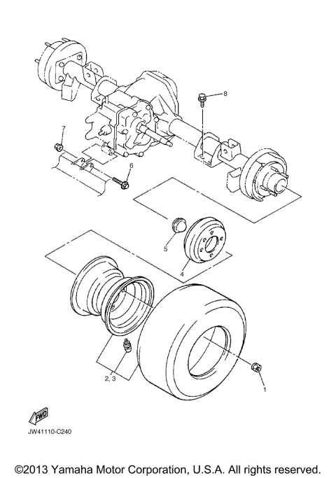 REAR AXLE MOUNT WHEEL