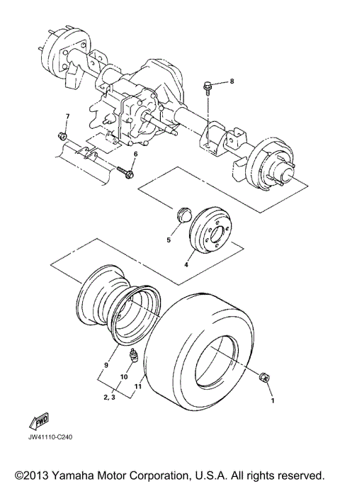 REAR AXLE MOUNT WHEEL