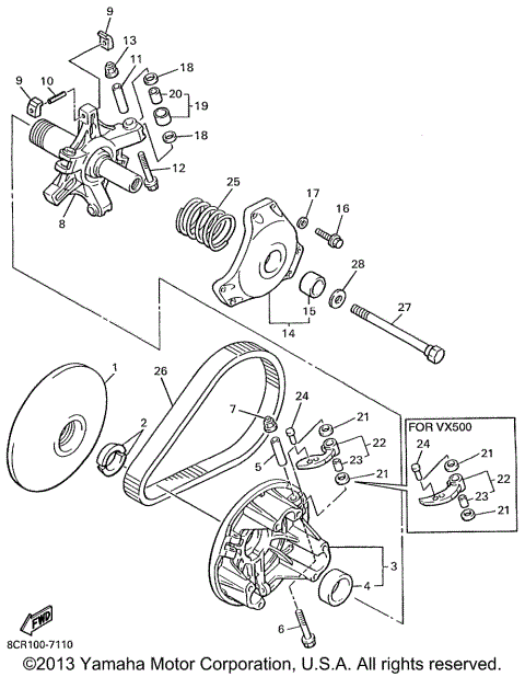 1999 Yamaha PHAZER 500 PZ500C Snowmobiles Parts Finder Diagrams