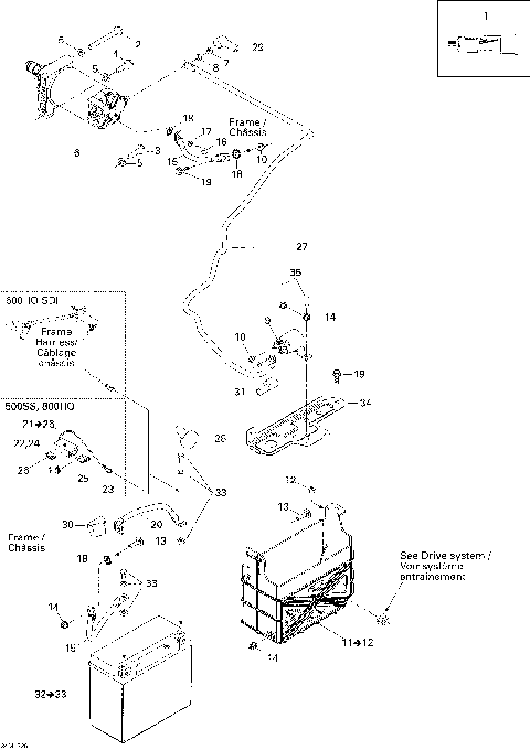 10- Battery And Starter 500 SS, 800 HO PTEK