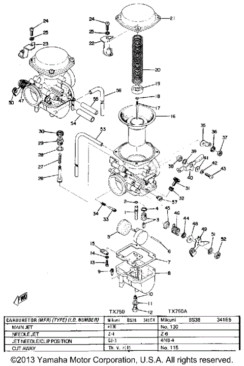 1973 Yamaha TX750 Motorcycles Parts Finder Diagrams | Yamaha & CFMoto