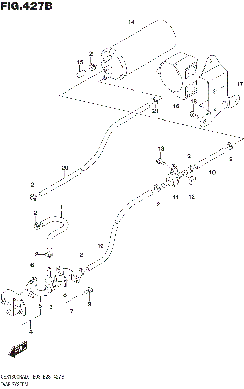 EVAP SYSTEM (GSX1300RAL5 E33)