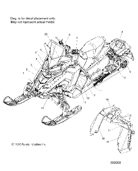 BODY, DECAL, SNOW CHECK (BLK SIDE PANEL W/PINK GRAPHICS) - S16DF6 (600008)