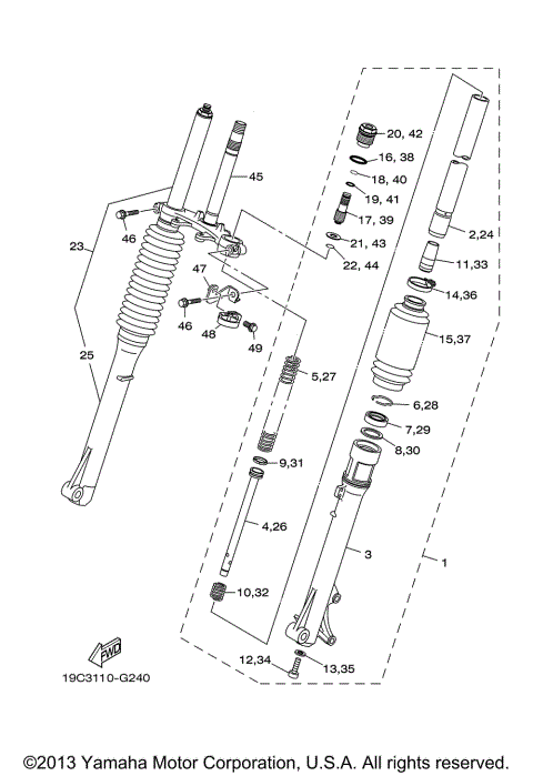 FRONT FORK  LEX 19C3