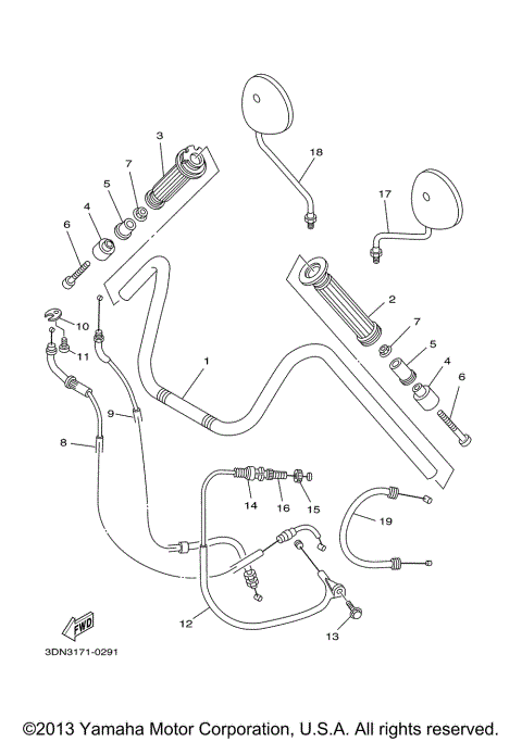 STEERING HANDLE CABLE