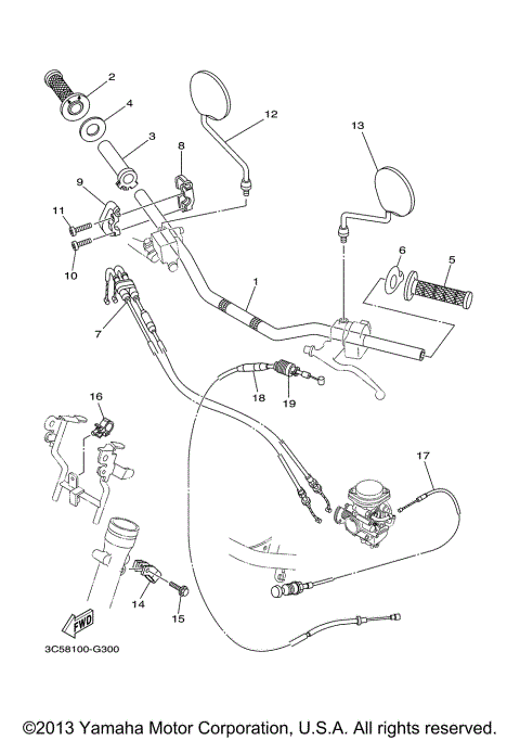 STEERING HANDLE CABLE