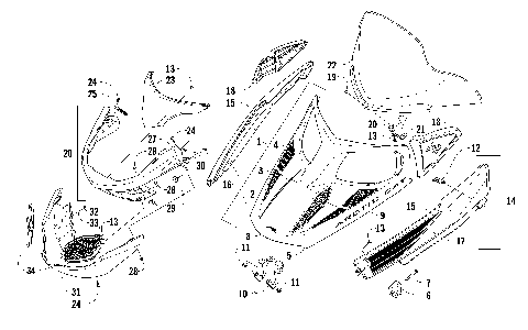 HOOD, WINDSHIELD, AND FRONT BUMPER ASSEMBLY [91442]