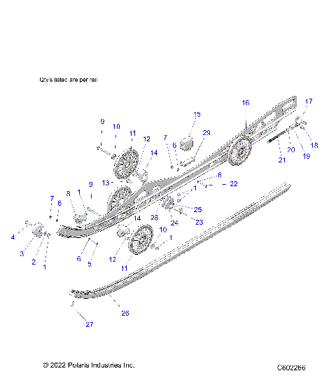 SUSPENSION, RAIL BEAM LH/RH - S24TLP8RS (C602266)