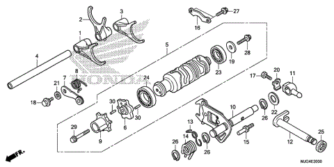 SHIFT DRUM@SHIFT FORK