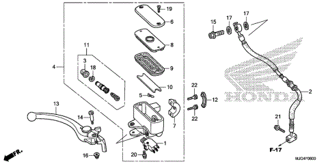 FRONT BRAKE MASTER       CYLINDER