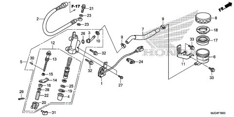 REAR BRAKE MASTER        CYLINDER
