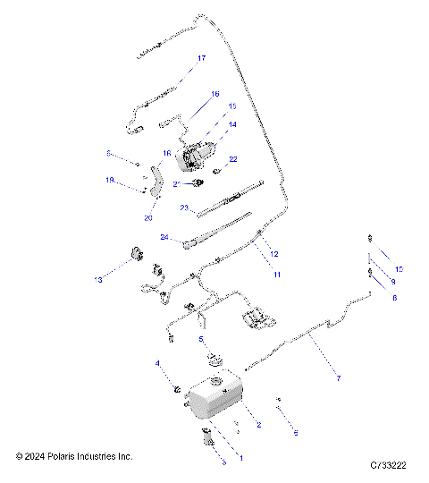 BODY, WATER BOTTLE PUMP ASM AND WIPER KIT - R25RSY99AF/BF/AK/BK/AS/BS/AL/BL/AP/BP/A9/B9 (C733222)