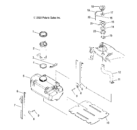 FUEL TANK - W045305CA/IA/CB/IB/IE/CC/IC/CD/ID/IF (4990579057A08)