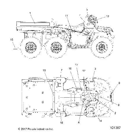BODY, DECALS - A18S6S57C1/CL [101387]