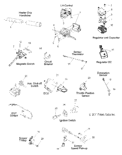 ELECTRICAL, SWITCHES, SENSORS and COMPONENTS - S12BR8GSA/GSL (49SNOWELECT12800SB)