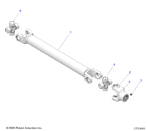 DRIVE TRAIN, REAR PROP SHAFT - R25X6W1RB9/BD/BM (C730991)