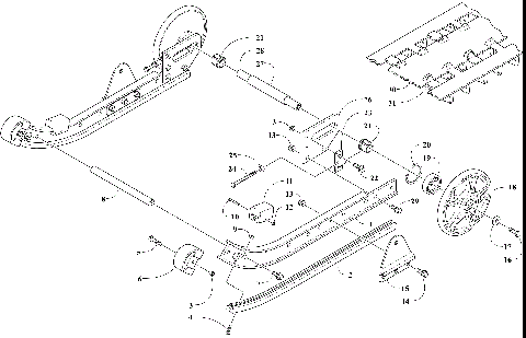 SLIDE RAIL, IDLER WHEELS, AND TRACK ASSEMBLY [107426]