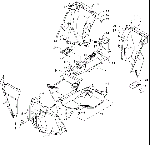 CONSOLE AND FLOOR PANEL ASSEMBLY [303732]