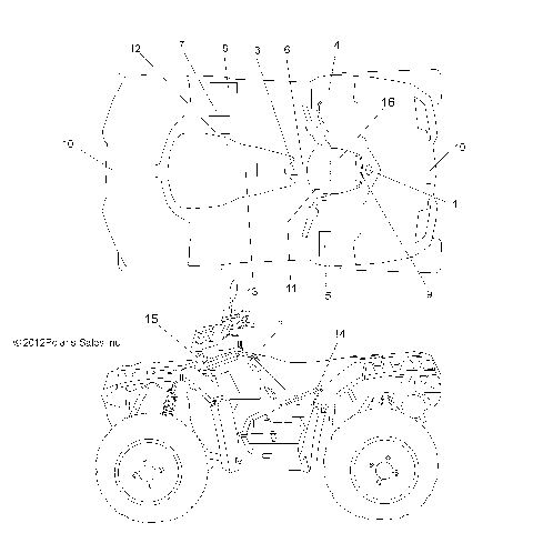 BODY, DECALS - A13ZN8EFK/EFN (49ATVDECAL13850F)