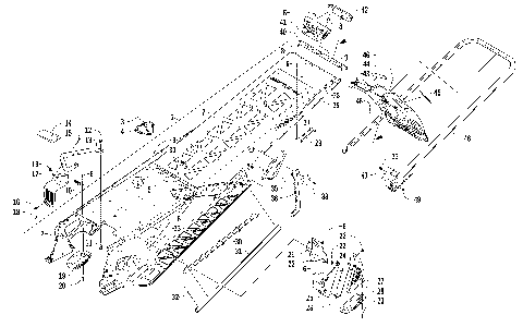 TUNNEL, REAR BUMPER, AND SNOWFLAP ASSEMBLY [95168]