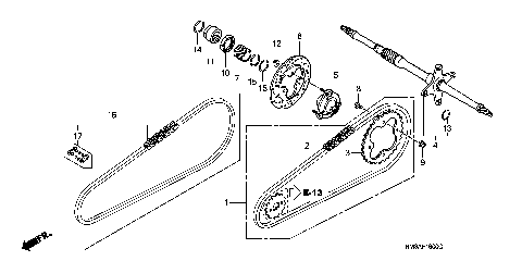 REAR WHEEL AXLE