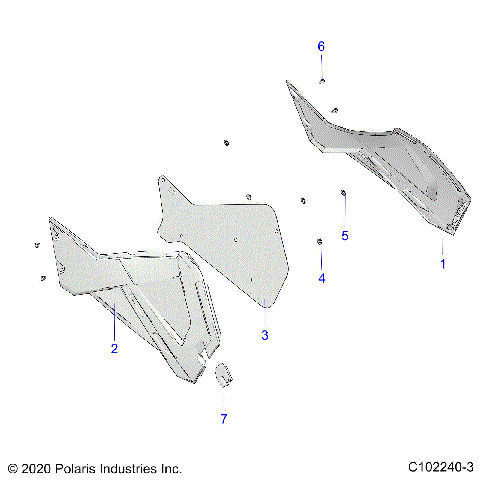 BODY, SIDE PANELS - A23S6E57F1/FK (C102240-3)