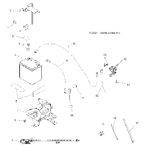 ELECTRICAL, BATTERY BOX - A07TH76AU/TN76AF/AL/AU (49ATVBATTERY07X2800)