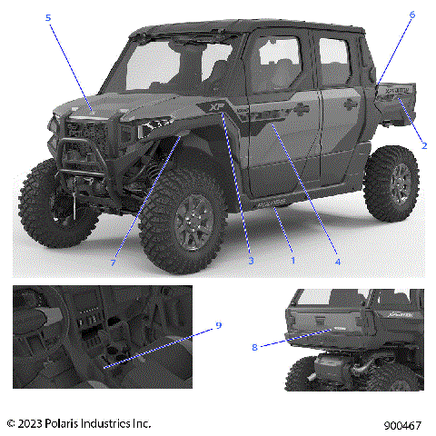 BODY, DECALS, GRAPHICS - G24G5W99AH/BH (900467)