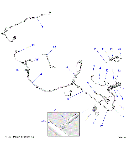 ELECTRICAL, WIRE HARNESS, PERIPHERAL - Z23RML2KAJ/BJ/AK/BK (C703063)