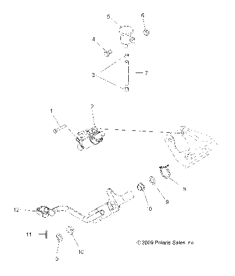 BRAKES, BRAKE PEDAL and REAR MASTER CYLINDER - A10LH46AX/AZ (49ATVBRAKEFOOT10SP400)