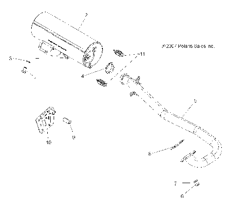 ENGINE, EXHAUST - A10LH46AX/AZ (49ATVEXHAUST08SP400)