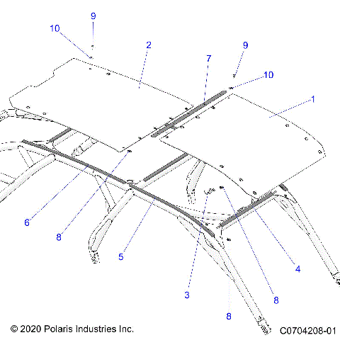 BODY, ROOF - Z23RMU2KAN/BN (C0704208-01)