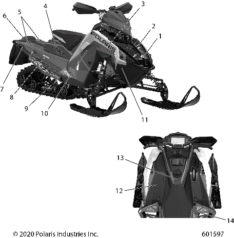 BODY, DECAL, TURBO SILVER SIDE PANEL W/BLUE ACCENT - S21TLC6RS/6RE (601597)