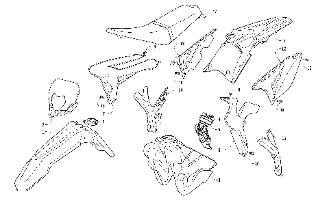PLASTICS PANELS AND GAS TANK ASSEMBLY [105613]