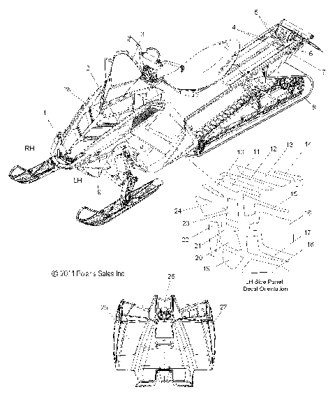 BODY, DECAL, GRAY SNOW CHECK - S12CN8/CY8 ALL OPTIONS (49SNOWDECAL12ASLT)