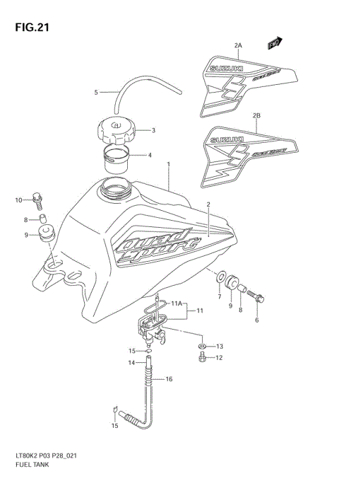 FUEL TANK (MODEL K2/K3/K4)